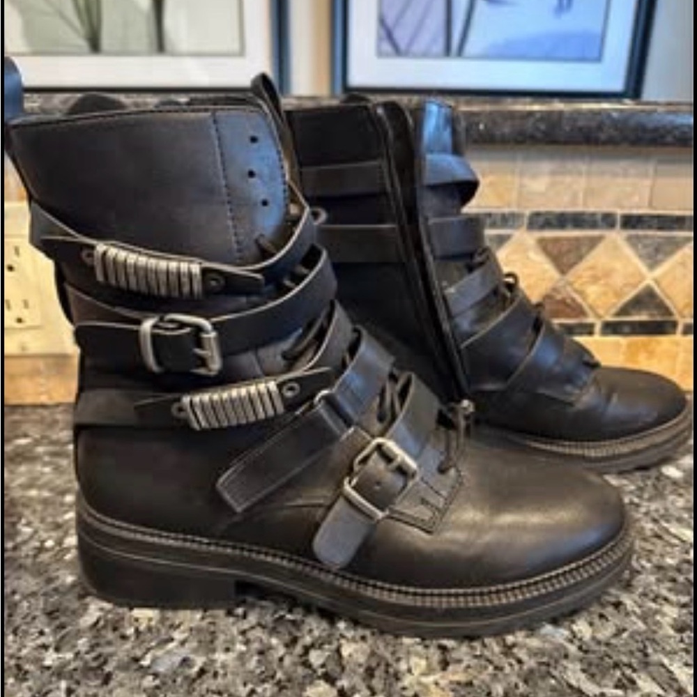 NEW *DKNY* Women’s Black Strapped Boots (Size 8.5 M US | 39B EU | 6M UK)